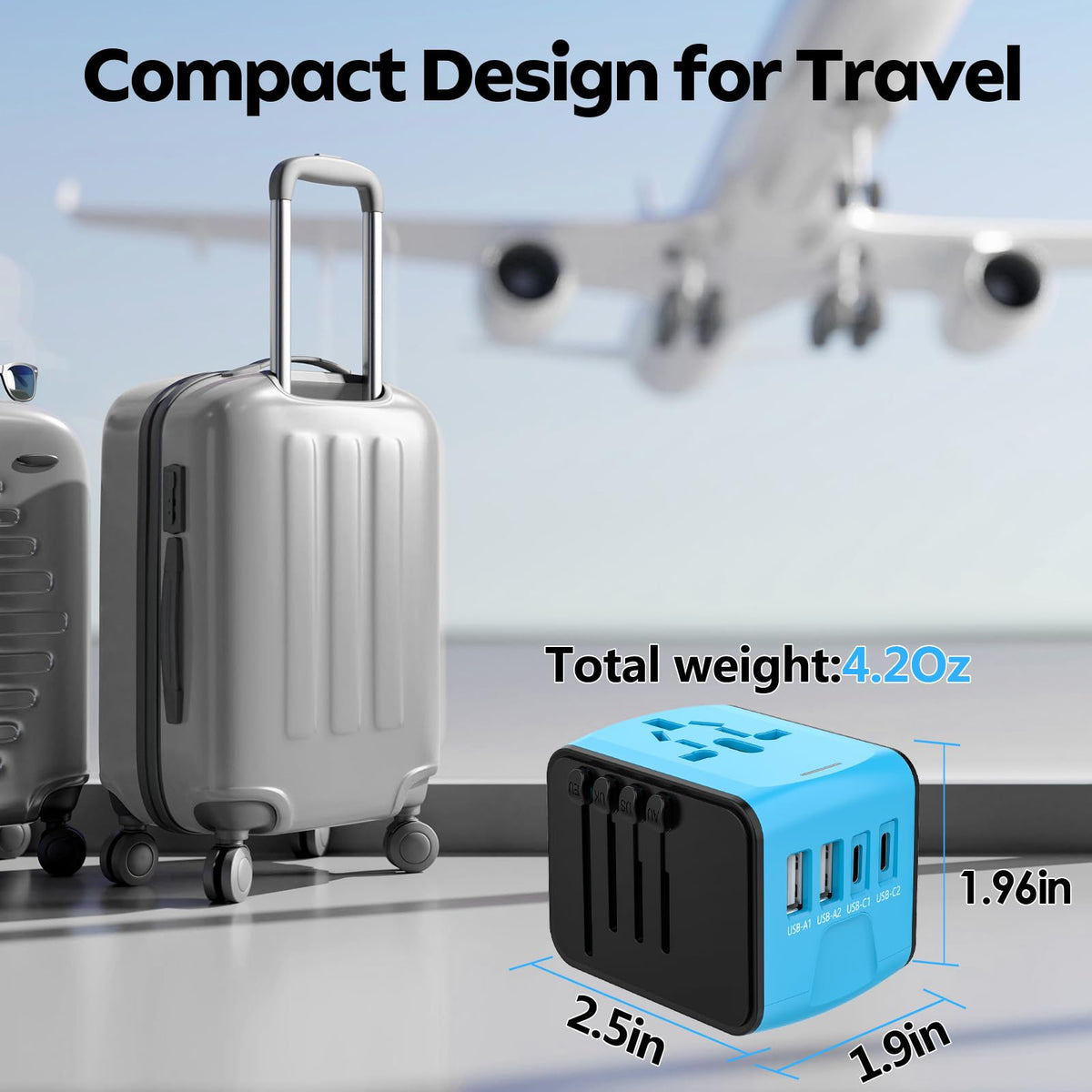 JMFONE LED indicator shows power status during travel.