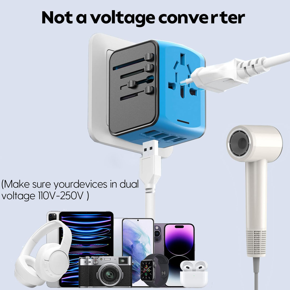 JMFONE adapter USB-C and USB-A ports in action for fast device charging.