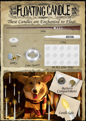 JMTONE 14 inch magic wand remote lights candles for magical decor.