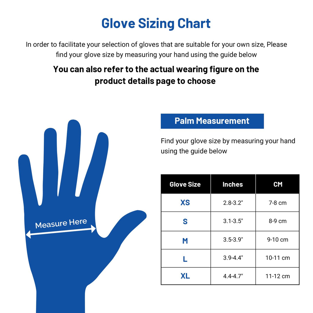 JMU tear-resistant nitrile gloves shown in a close-up.