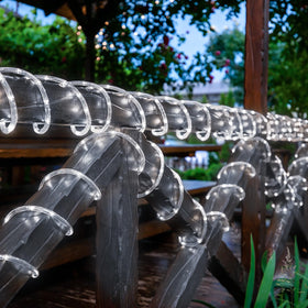 Close-up of 200 LEDs in the 66ft Jnaurb rope lights