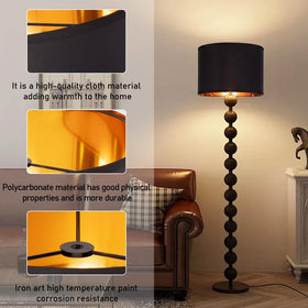 JNIBOAO harp holder included for quick lamp shade installation.
