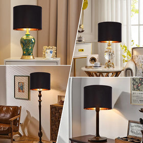 JNIBOAO table lamp setup with shade showcases easy upgrade.