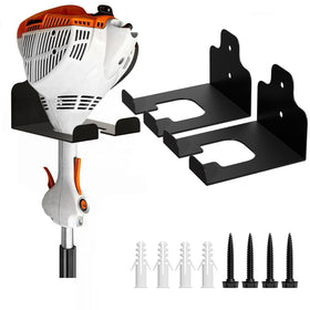 JNIHEEP garage organizer trimmer rack on wall mount stores tools securely.