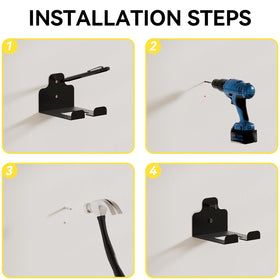 JNIHEEP trimmer and hedge trimmer rack keeps bulky tools organized.