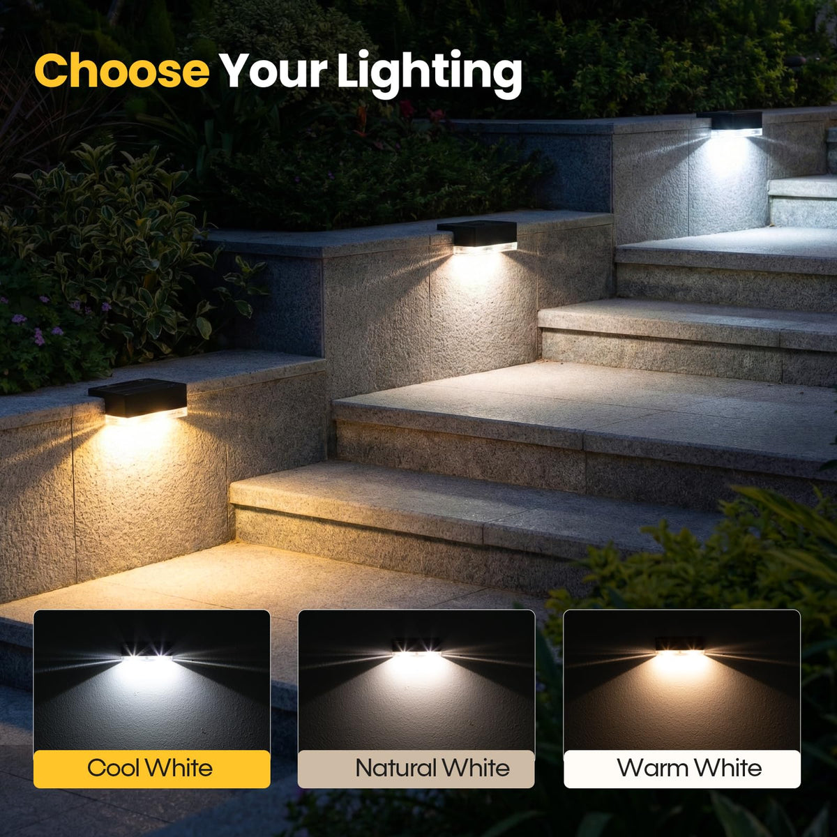 JOFIOS solar deck lights side angle highlighting railing integration