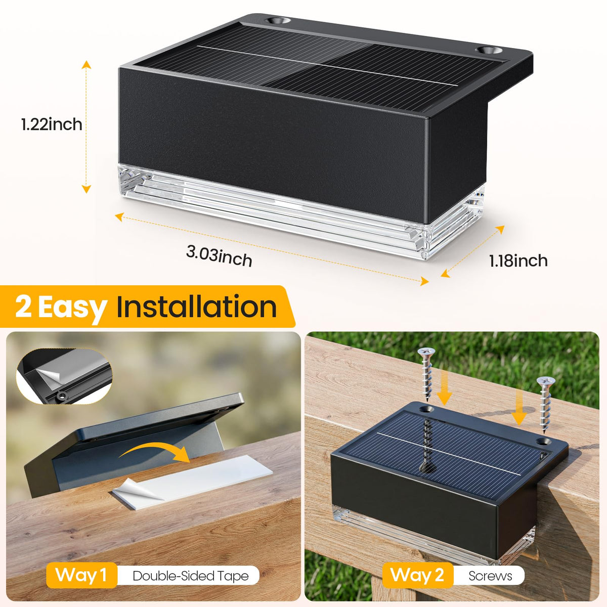 JOFIOS solar deck lights IP65 durability against weather