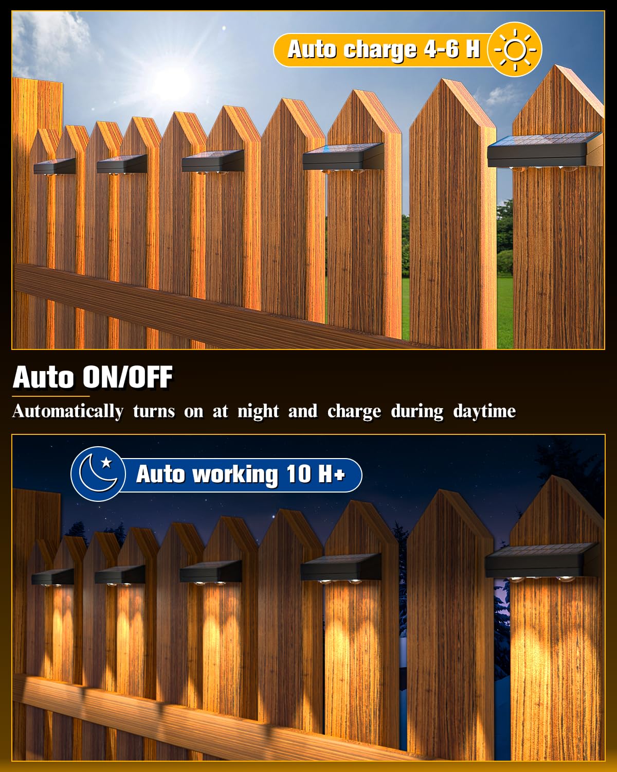 JOFIOS 50-lumen LEDs brighten entrances at dusk without electrical bills.