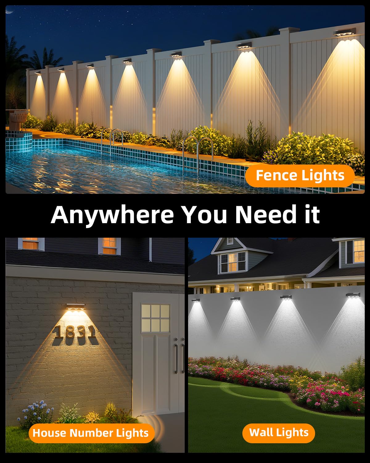 JOFIOS night ambience with warm and RGB lighting along a wall