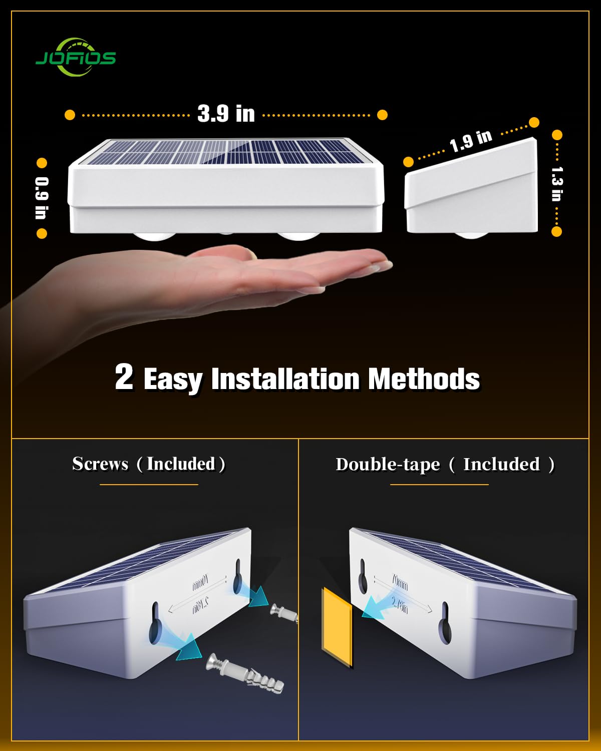 JOFIOS solar panel and ABS shell showcasing durable outdoor design