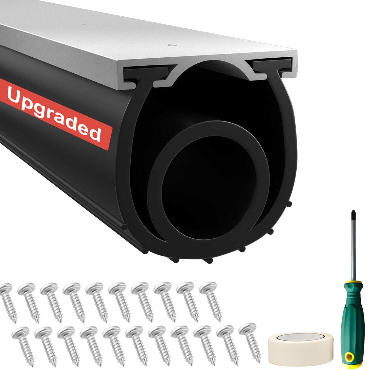 Jobon bottom-seal 10ft aluminum track kit ready for quick, easy DIY installation.