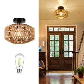 Jobtical ceiling flush-mount mini chandelier adds stylish, space-saving illumination.