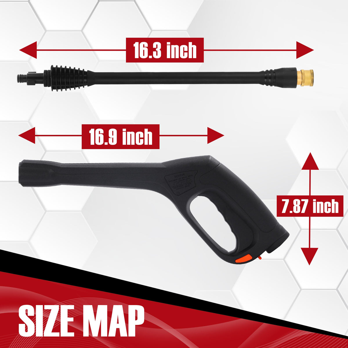 JOEJET package contents including gun, hose, wand, and nozzle tips