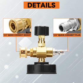 JOEJET gun installation shows a leak-free setup for consistent soap application.