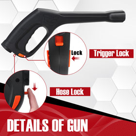 JOEJET dual safety lock on spray gun ensuring safer operation