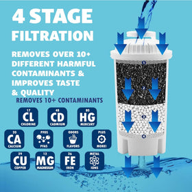 Five filters inside the Joey'Z pitcher ready as Brita-compatible replacements.