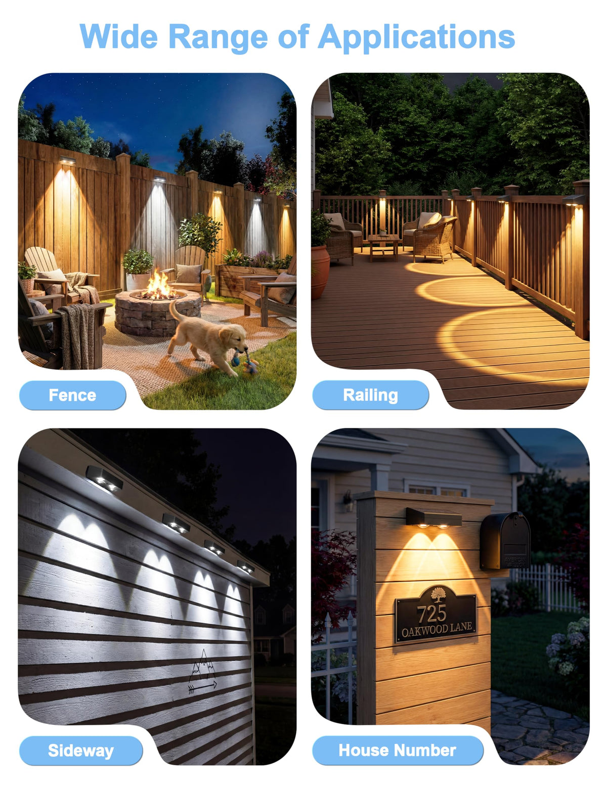JOFIOS deck patio ambiance lighting highlights outdoor spaces.