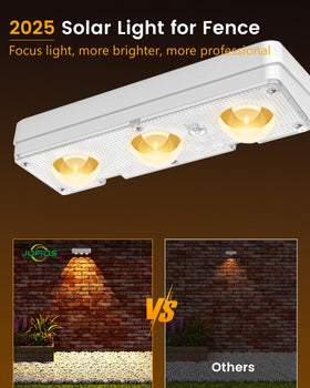 JOFIOS fence light vertical mounting for easy installation.