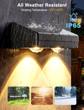 JOFIOS fence lights 12 lighting modes for versatile scenes.