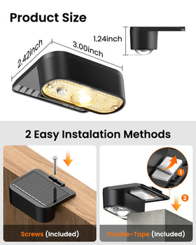 JOFIOS IP44 waterproof design withstands harsh weather around fences and patios.