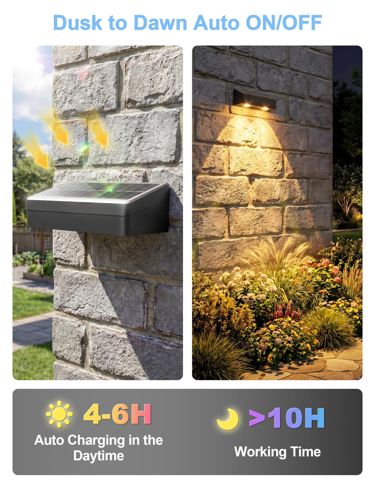 JOFIOS IP65 outdoor lights withstand rainy conditions.