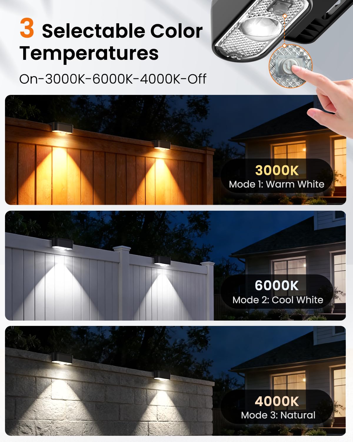 JOFIOS solar deck light setup shows quick, tool-free installation for instant ambience.