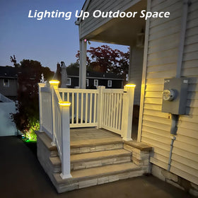 JOFIOS solar post lights kit for deck and fence installation.
