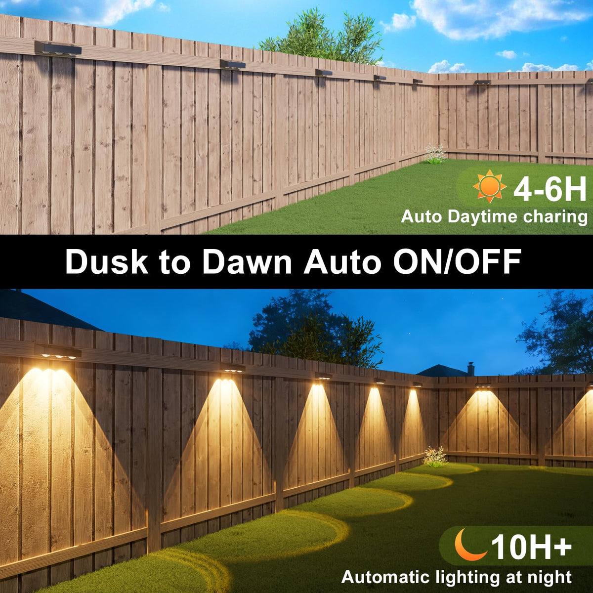JOFIOS solar panel and 1200mAh battery enable hours of dusk-to-dawn light.