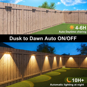 JOFIOS solar panel and 1200mAh battery enable hours of dusk-to-dawn light.