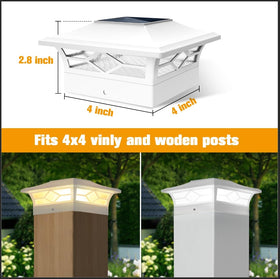JOFIOS easy-install lights mount on 4x4 or 5x5 posts.