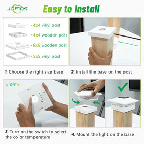JOFIOS solar-powered lighting charges in daytime for bright nights.