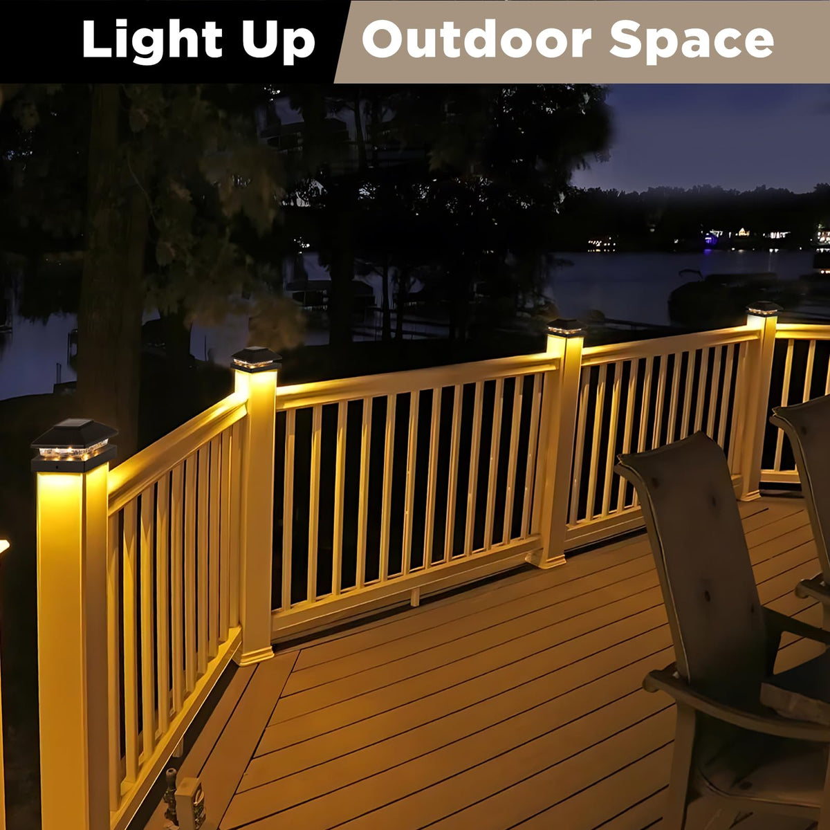 JOFIOS easy installation on wood or vinyl posts without wiring