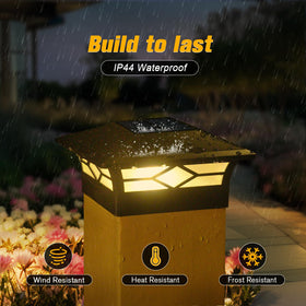 JOFIOS IP44 waterproof design withstands rain and snow for durable outdoor lighting.