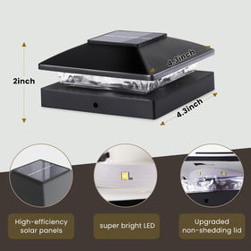 Weatherproof IP44 JOFIOS post cap lights endure rain and snow