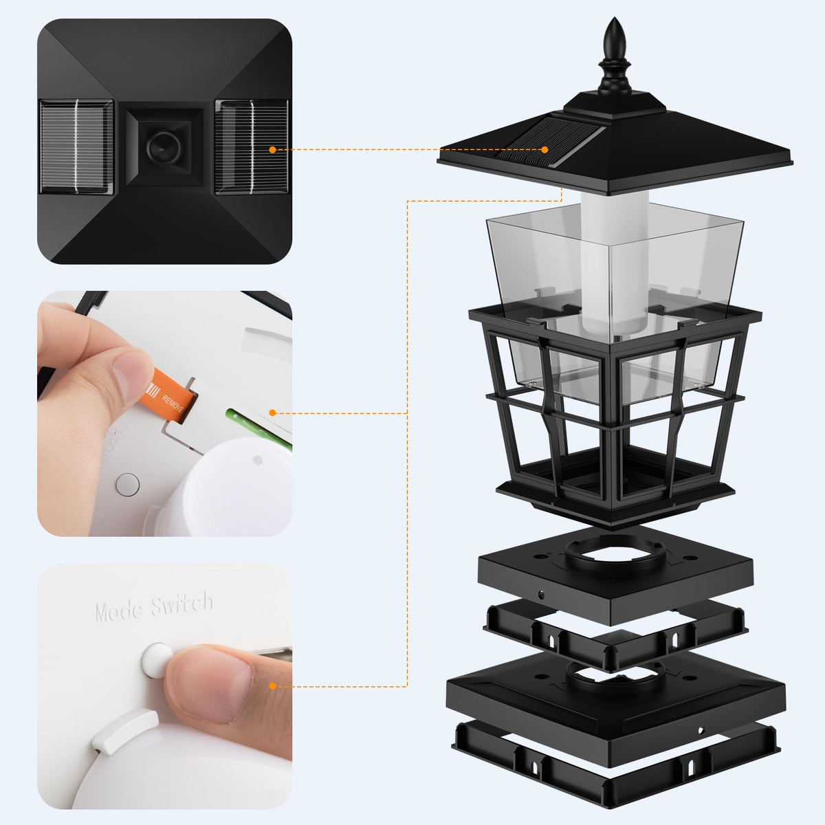 JOFIOS IP65 weatherproof lantern withstands rain and snow for resilient outdoor décor.