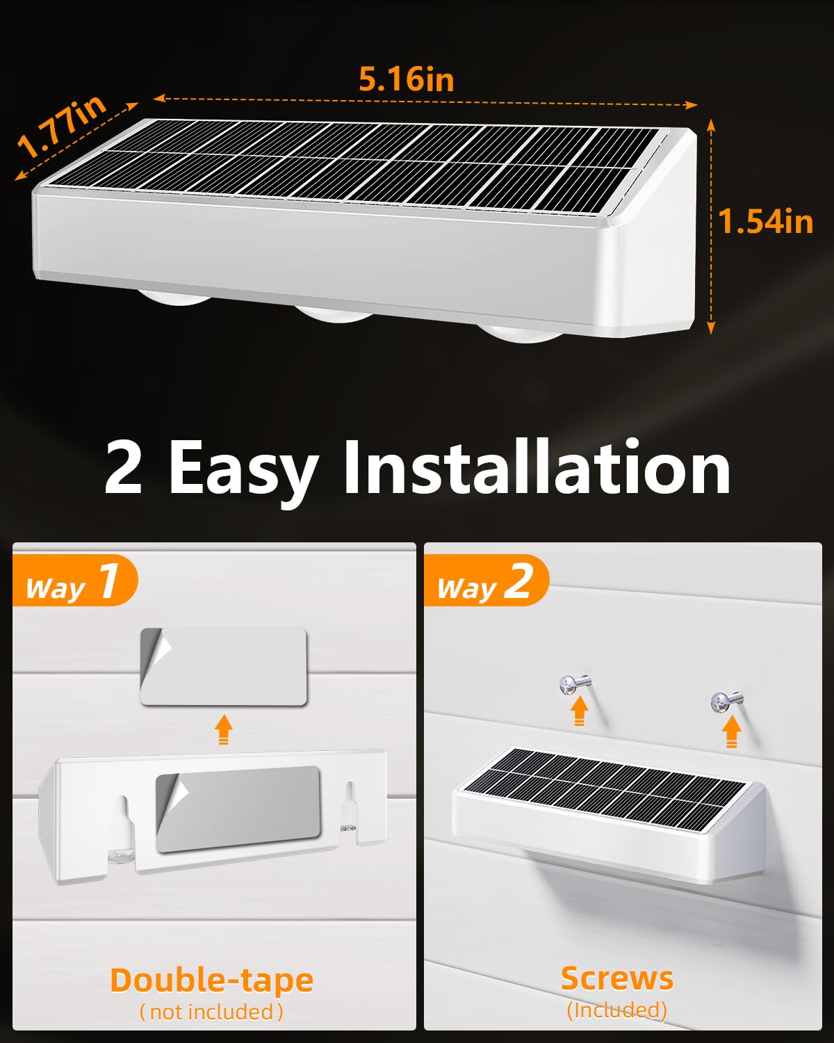JOFIOS IP65-rated solar wall light withstands harsh weather.