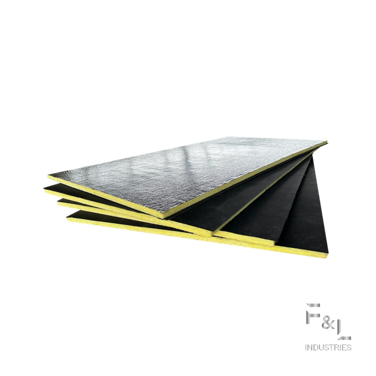 Johns Manville duct insulation 24 inch wide board for easy on-site fitting.