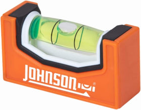 Johnson 1721P magnetic pocket level with GripTight magnets for hands-free use.