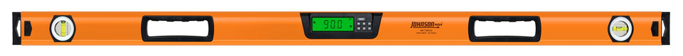 Johnson 1760-4800 digital box level in use on a 48-inch jobsite measurement