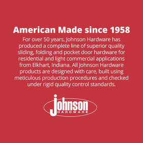 Johnson Hardware 1060 durable metal hardware close-up for long-term use.