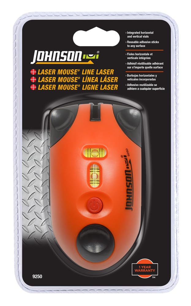 Johnson Laser Mouse 9250 demonstrates 30 foot indoor laser range for precise alignment