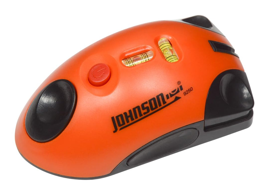 Johnson Laser Mouse 9250 front view showing compact interior level tool