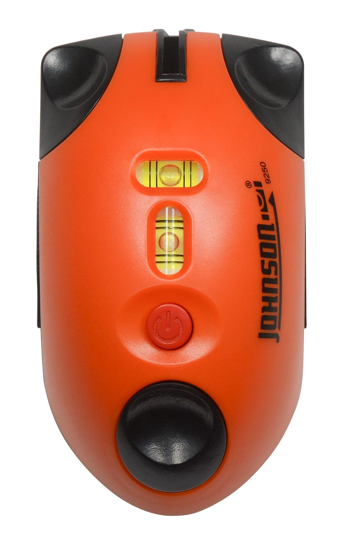 Johnson Laser Mouse battery compartment with two AA batteries included for immediate use