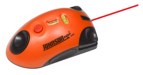 Johnson Laser Mouse showing horizontal and vertical leveling vials for quick checks