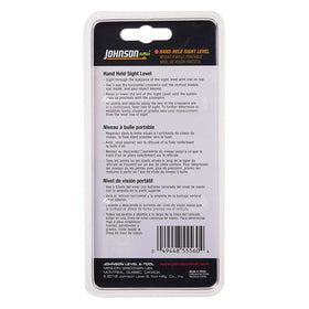 Johnson pocket-sized level measures 1.25 inches diameter for easy carry.