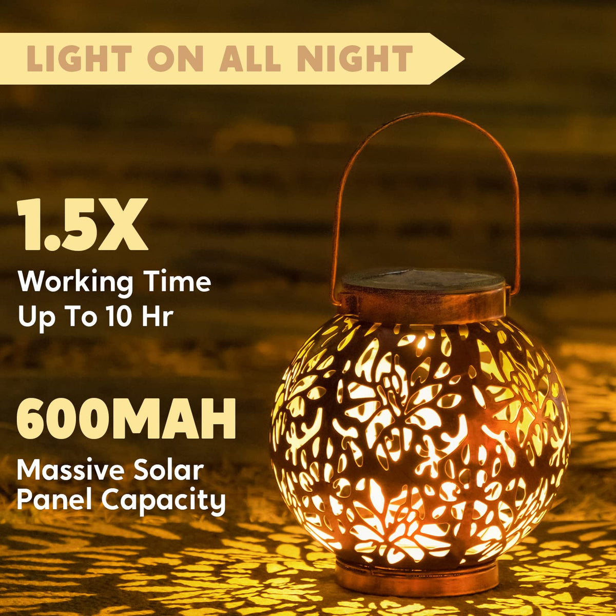 Joiedomi Moroccan metal lantern brings elegant patio decor to outdoor spaces