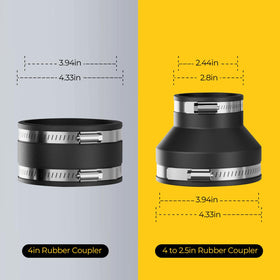 Joinerjetly universal 4-inch fit with compatible hoses