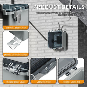 Joinfworld box with cable glands and wiring area illustrating easy outdoor wiring access