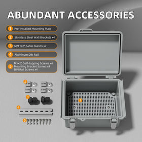 Joinfworld weatherproof box with cable glands for waterproof cable entry