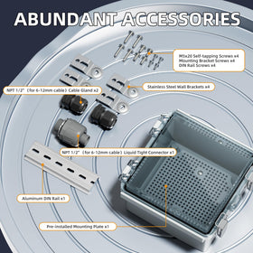 Joinfworld din rail accessory image showcases mounting versatility for breakers and relays